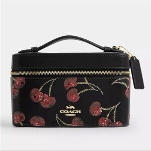 Coach Cosmetic Case With Cherry Print NWT